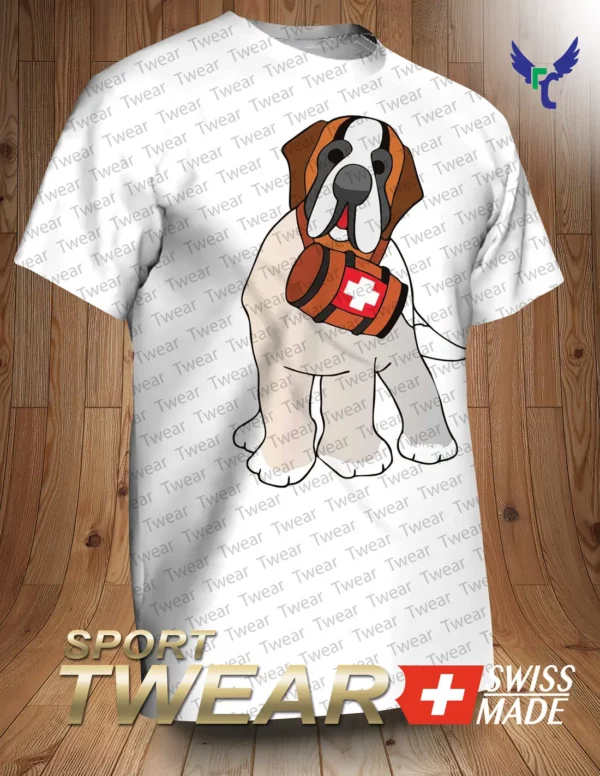 T-shirt avec grand Saint-bernard