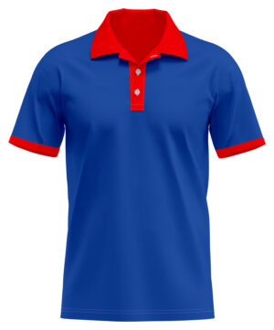 Polo basic bleu et rouge