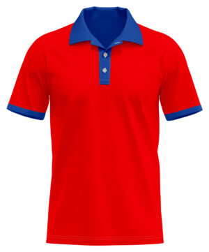 Polo basic rouge et bleu