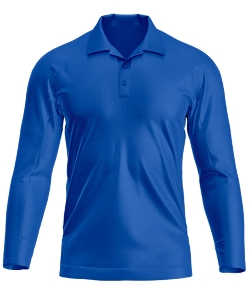 Polo-long-front-blue
