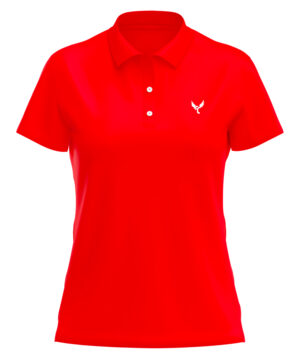Polo femme basic rouge