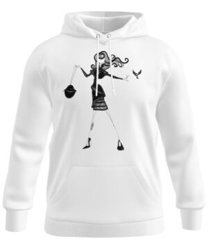 Sweat à capuche femme ciel