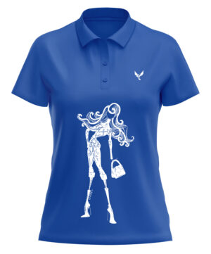 Polo femme 11 bleu