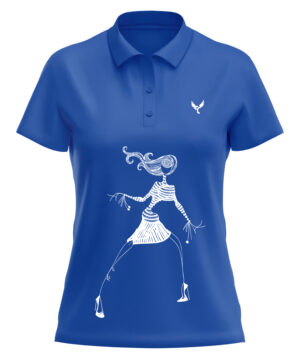 Polo femme 5 bleu