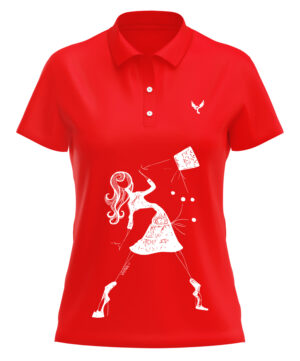 Polo femme 14 rouge