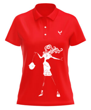 Polo femme 15 rouge