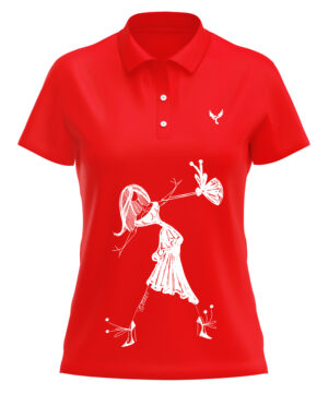 Polo femme 22 rouge