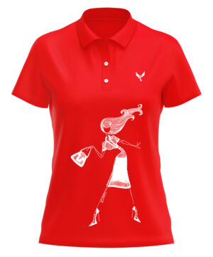 Polo femme 24 rouge