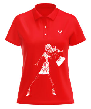 Polo femme 4 rouge