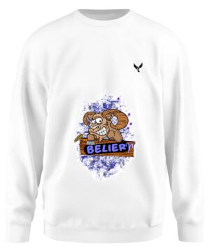 Sweat-shirt unisexe Belier col rond sublimé