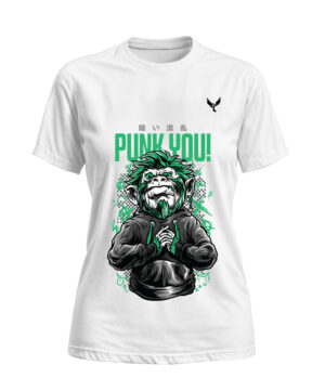 T-shirt femme Punk You col rond - style rock streetwear