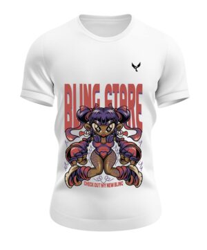 T-shirt bling stare col rond