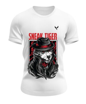 T-shirt sneak tiger col rond