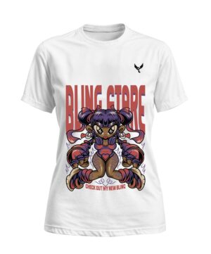 T-shirt bling stare col rond
