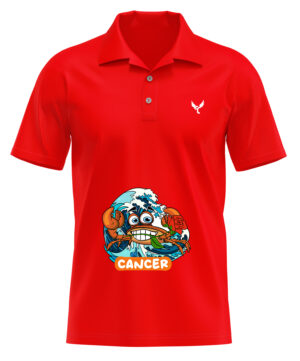Polo rouge Homme Cancer