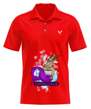 Polo rouge Homme Capricorne