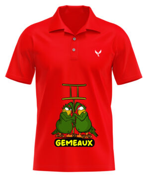 Polo rouge Homme Gemeaux