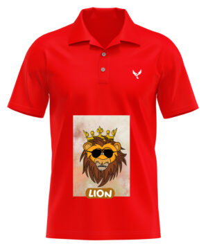Polo rouge Homme Lion